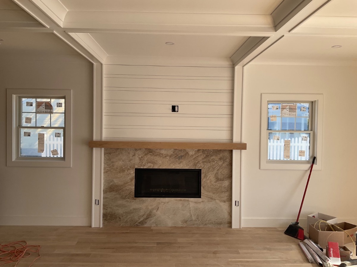Custom commercial wood stage steps and railing
